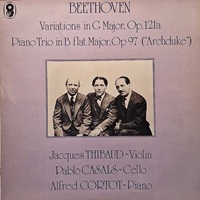 World Records : Cortot - Beethoven Piano Trio No. 7